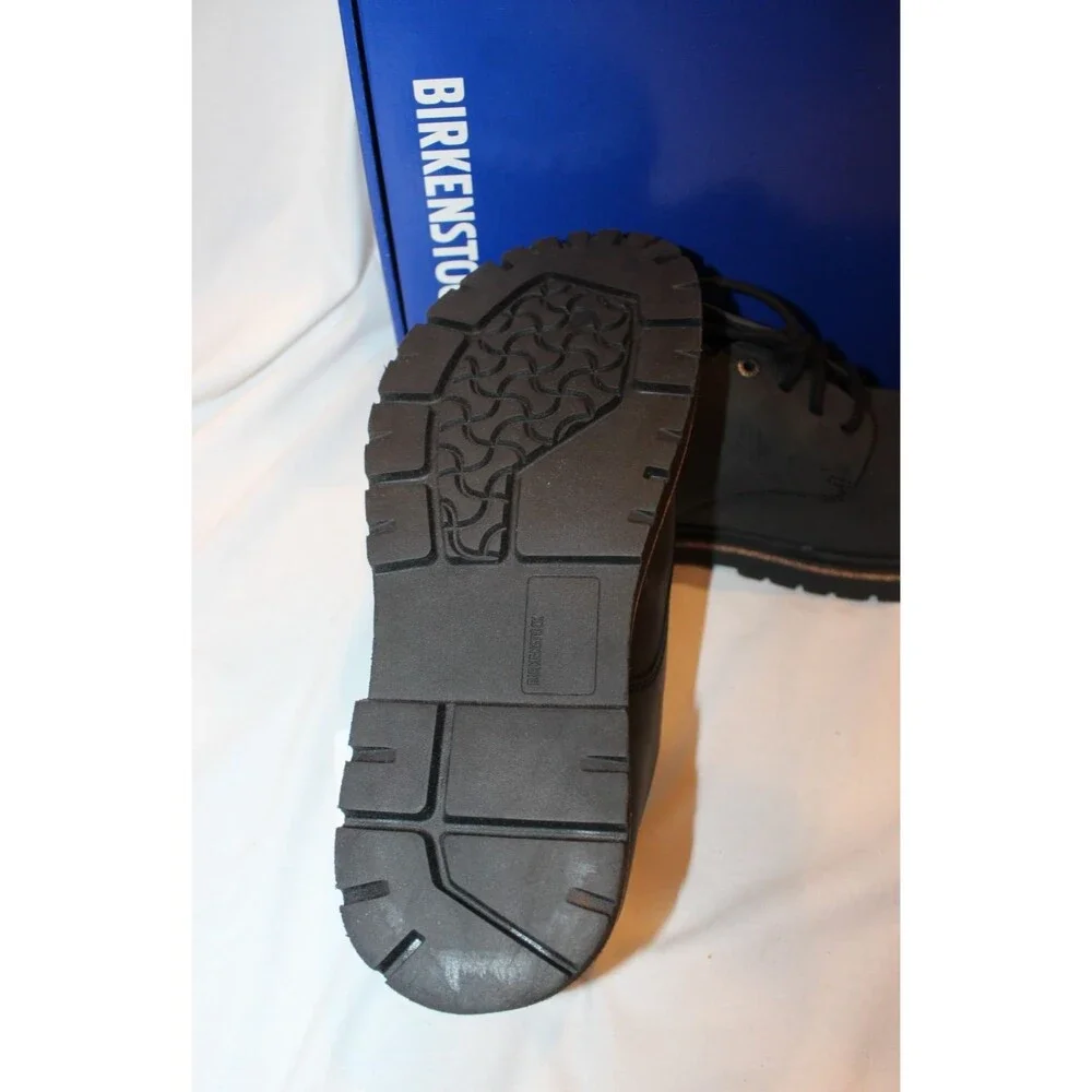 Birkenstock Unisex Size M9 W11 EU 42 REG Highwood Lace Low Black Leather Oxfords